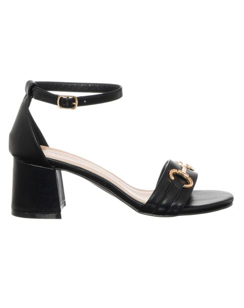 Sandales Issia noires - Talon 6 cm