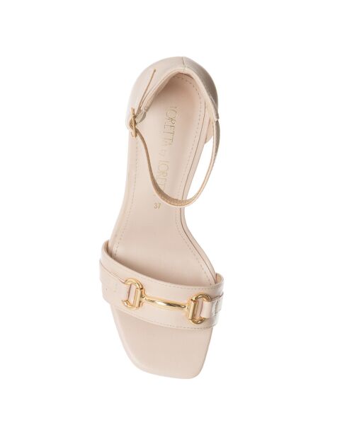 Sandales Gina beiges - Talon 8.5 cm