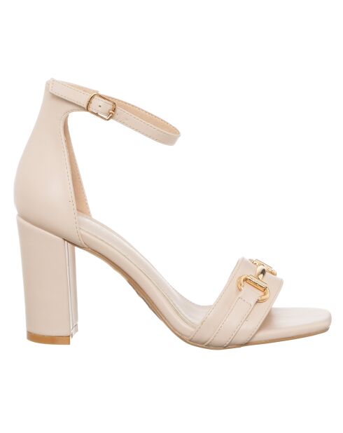 Sandales Gina beiges - Talon 8.5 cm