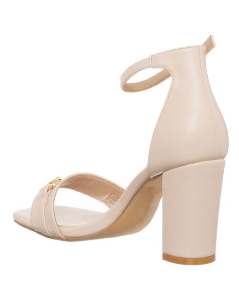 Sandales Gina beiges - Talon 8.5 cm