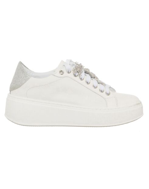 Sneakers en Cuir Gala blanc/argenté