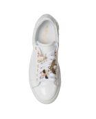 Sneakers en Cuir Napla blanc/doré