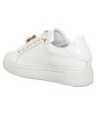 Sneakers en Cuir Napla blanc/doré