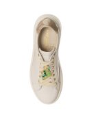 Sneakers Pala aus beige/grünem Leder