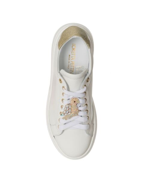 Sneakers en Cuir Paga blanc/platine