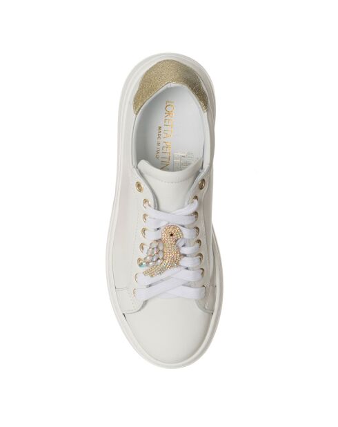 Sneakers en Cuir Paga blanc/platine