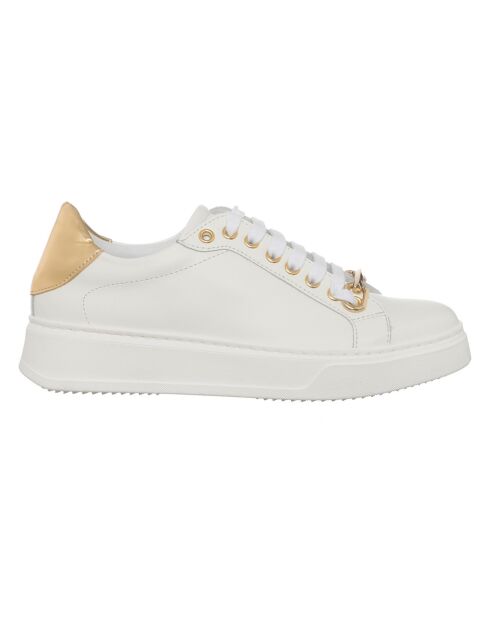Sneakers en Cuir Sosa blanc/doré