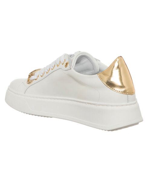 Sneakers en Cuir Sosa blanc/doré