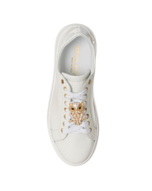 Sneakers en Cuir Reva blanc/doré