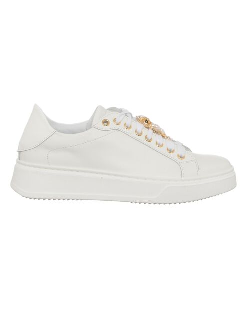 Sneakers en Cuir Reva blanc/doré