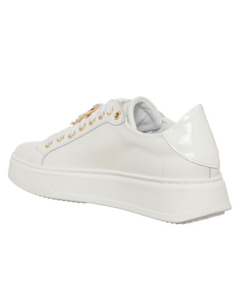 Sneakers en Cuir Reva blanc/doré