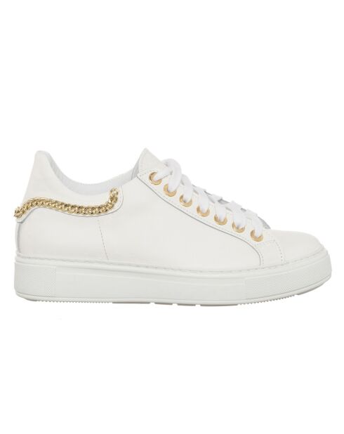 Sneakers en Cuir Bia blanc/doré