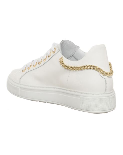 Sneakers en Cuir Bia blanc/doré