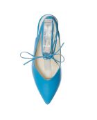 Slingbacks en Cuir Baila bleues - Talon 7.5 cm