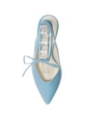 Slingbacks en Cuir Baila bleu ciel - Talon 7.5 cm