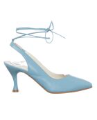 Slingbacks en Cuir Baila bleu ciel - Talon 7.5 cm