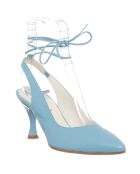 Slingbacks en Cuir Baila bleu ciel - Talon 7.5 cm