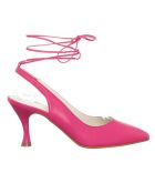 Slingbacks en Cuir Baila fuchsia - Talon 7.5 cm