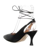 Slingbacks en Cuir Baila noires - Talon 7.5 cm