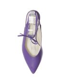 Slingbacks en Cuir Baila violettes - Talon 7.5 cm