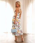 Robe Amaya beige/rouge