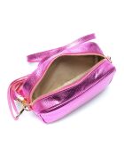 Sac bandoulière en Cuir Giulia fuschia - 15x21x6.5 cm