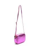 Sac bandoulière en Cuir Giulia fuschia - 15x21x6.5 cm