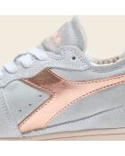 Sneakers en Cuir Dona bleu ciel/rose gold