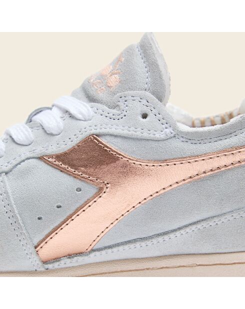 Sneakers en Cuir Dona bleu ciel/rose gold