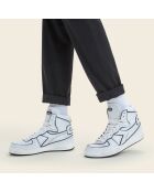 Sneakers Sketch aus Leder in Weiß/Schwarz