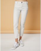 Pantalon slim en Velours Arizona new blanc craie