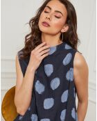 Robe 100% Lin Azura marine