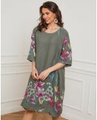 Robe 100% Lin Bouno kaki