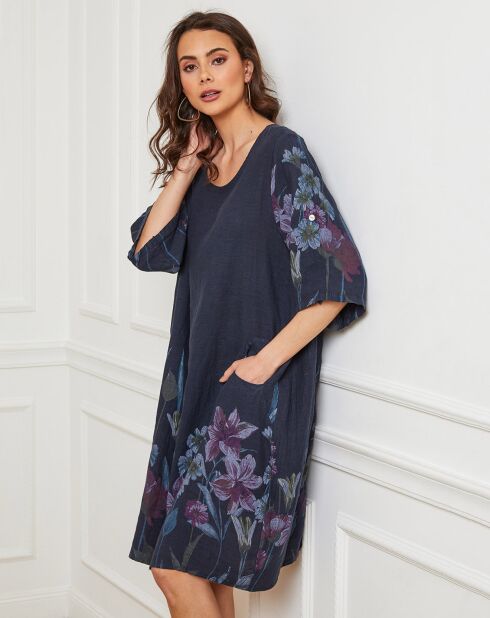 Robe 100% Lin Bouno marine