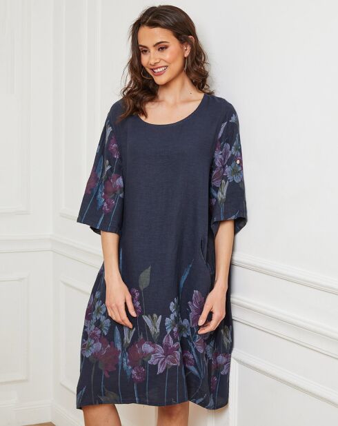 Robe 100% Lin Bouno marine
