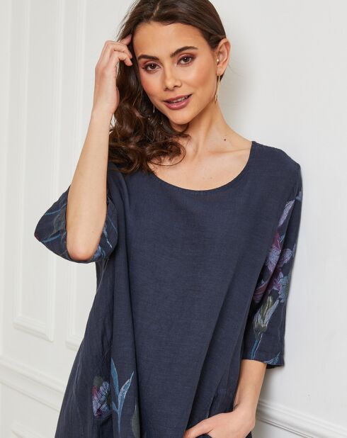 Robe 100% Lin Bouno marine
