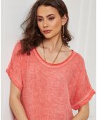 Top 100% Lin Calone corail