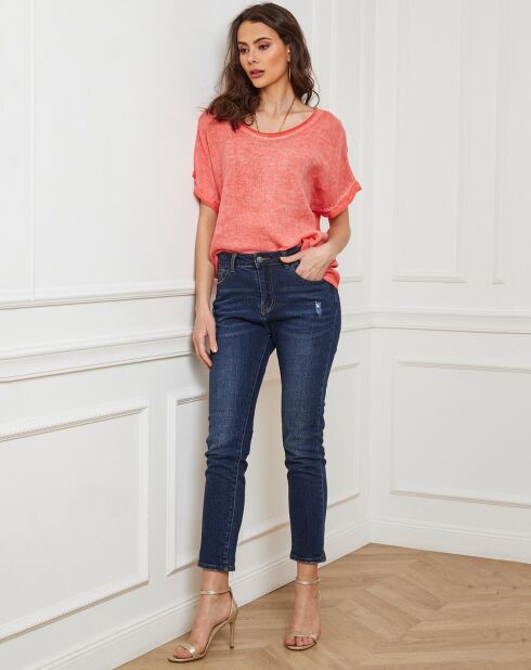 Top 100% Lin Calone corail