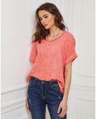 Top 100% Lin Calone corail