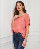 Top 100% Lin Calone corail