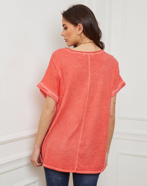 Top 100% Lin Calone corail
