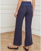 Pantalon 100% Lin Derwan marine