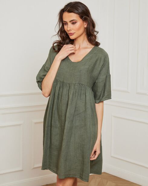 Robe 100% Lin Dobby kaki