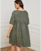 Robe 100% Lin Dobby kaki