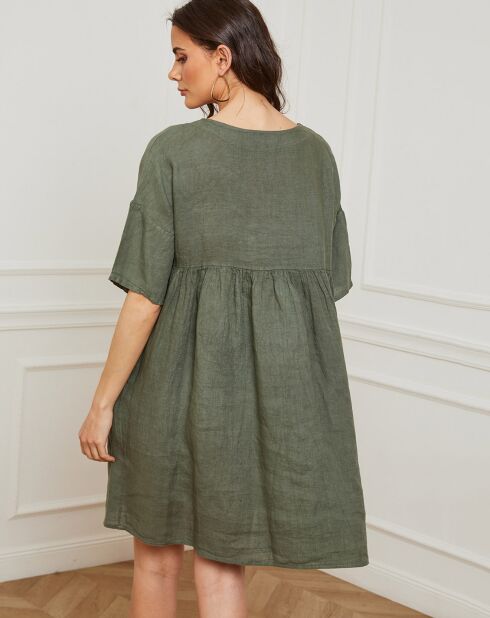 Robe 100% Lin Dobby kaki