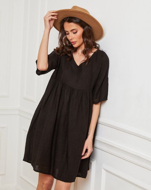 Robe 100% Lin Dobby noire
