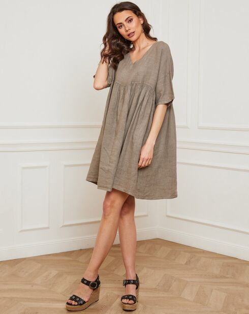 Robe 100% Lin Dobby taupe