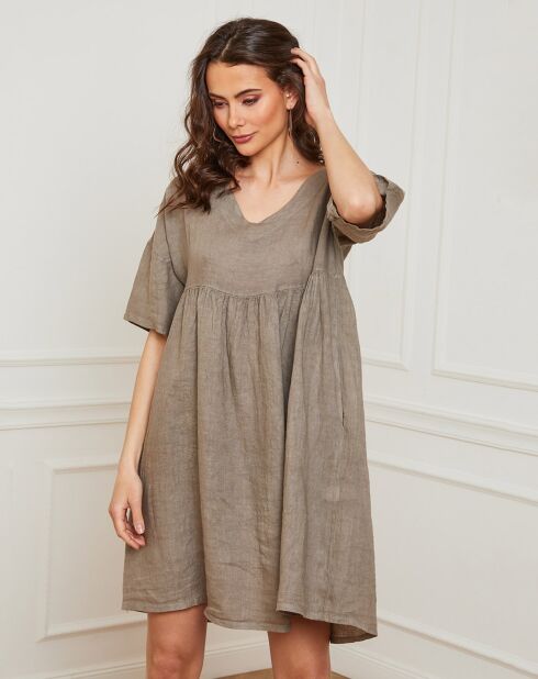 Robe 100% Lin Dobby taupe