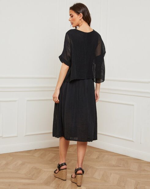 Robe 100% Lin Equanone noire