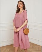 Robe 100% Lin Equanone vieux rose